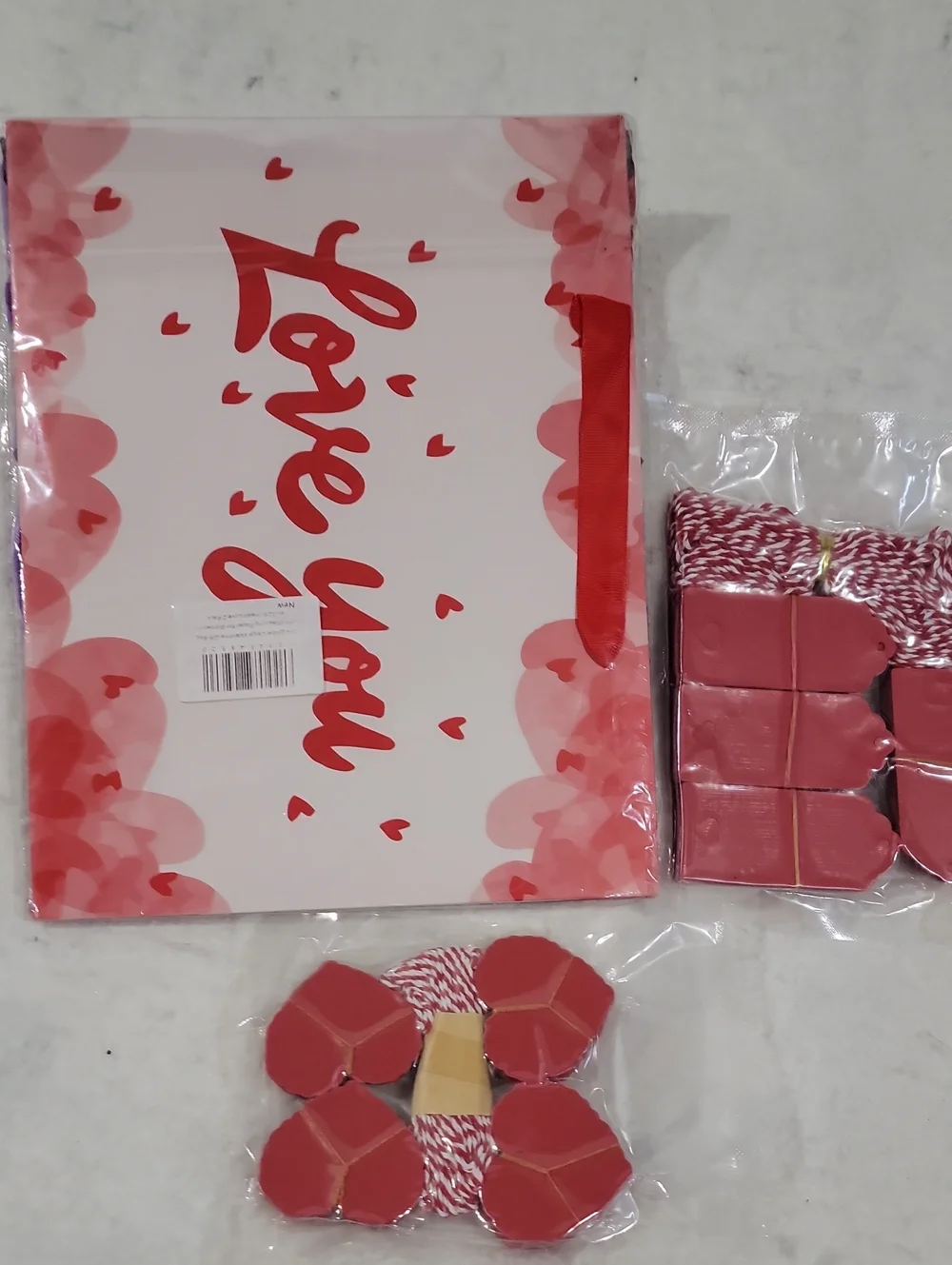 Valentine Gift Bags & Hanging Heart and Gift Tag Banner Sets